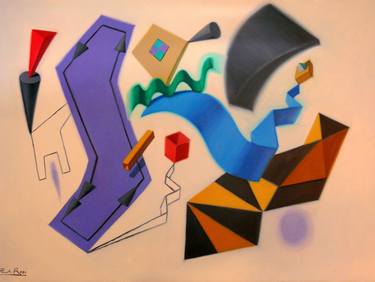 Original Minimalism Geometric Paintings by Paul Rossi