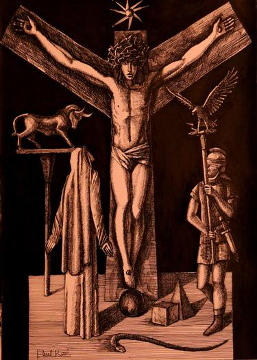 Original Figurative Religion Drawings by Paul Rossi