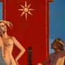 A meditation on the Three Graces of Greek mythology.Known as the charites, they were goddesses of charm, beauty and creativity.