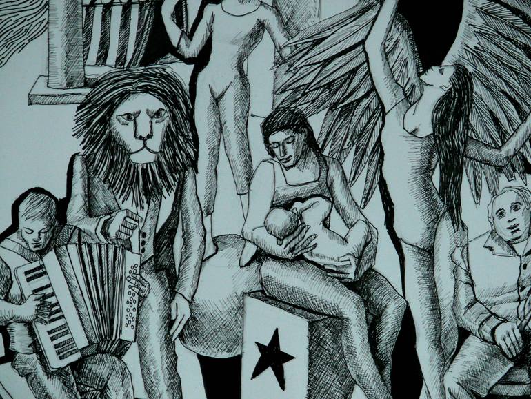 Original Other Pop Culture/Celebrity Drawing by Paul Rossi