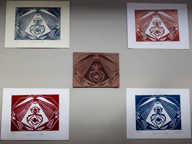 Original Geometric Printmaking by Gonzalo Carrera Graniel