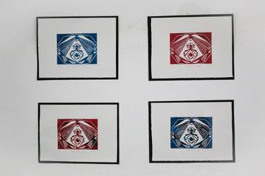 Original Geometric Printmaking by Gonzalo Carrera Graniel