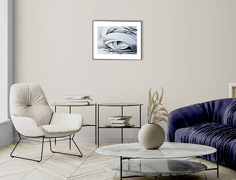 Original Abstract Outer Space Drawing by Natalya Boychuk