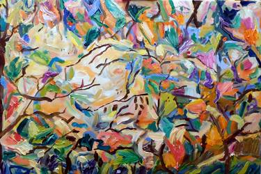 Original Abstract Expressionism Erotic Painting by Laura Davis