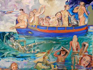 Print of Figurative Boat Paintings by Laura Davis