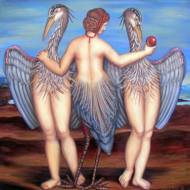 Original Figurative Classical mythology Paintings by Marion-Lea Jamieson