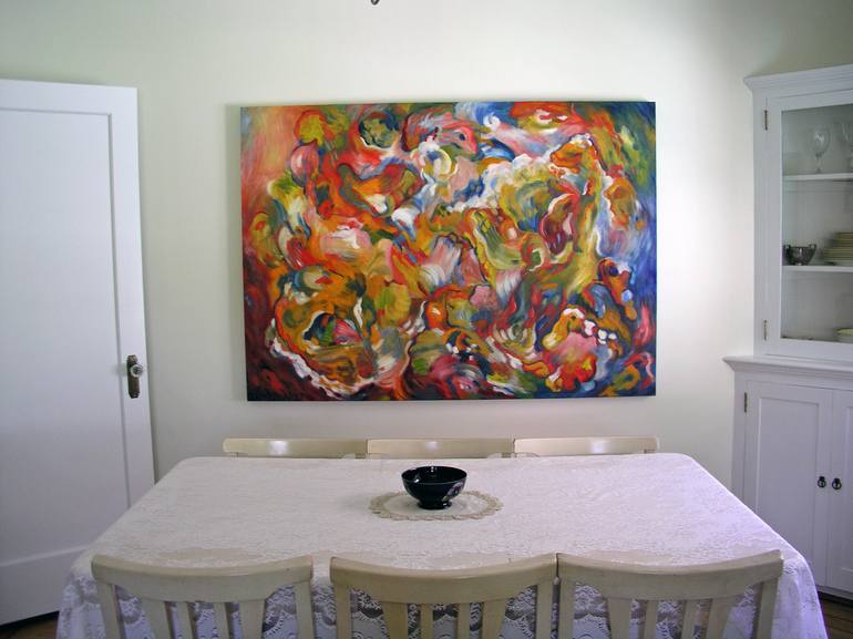 Original Abstract Expressionism Abstract Painting by Marion-Lea Jamieson