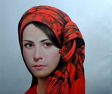 young woman in the red scarf thumb