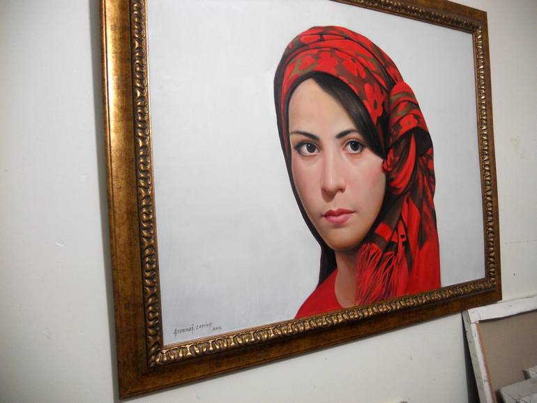 Original Photorealism People Painting by Azzouzi Lamine