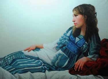 Print of Photorealism Women Paintings by AZZOUZI LAMINE