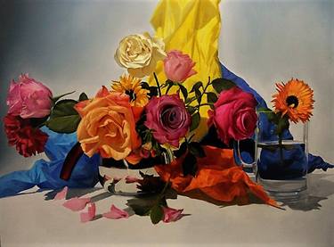 Print of Photorealism Floral Paintings by AZZOUZI LAMINE