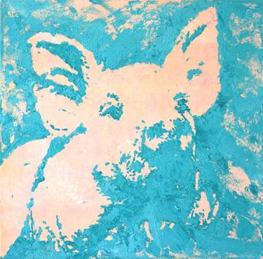 Original Abstract Expressionism Animal Painting by Roberto Rey