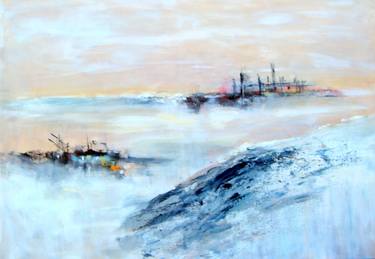 Original Abstract Expressionism Seascape Paintings by Aase Lind