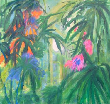 Print of Expressionism Floral Paintings by Aase Lind