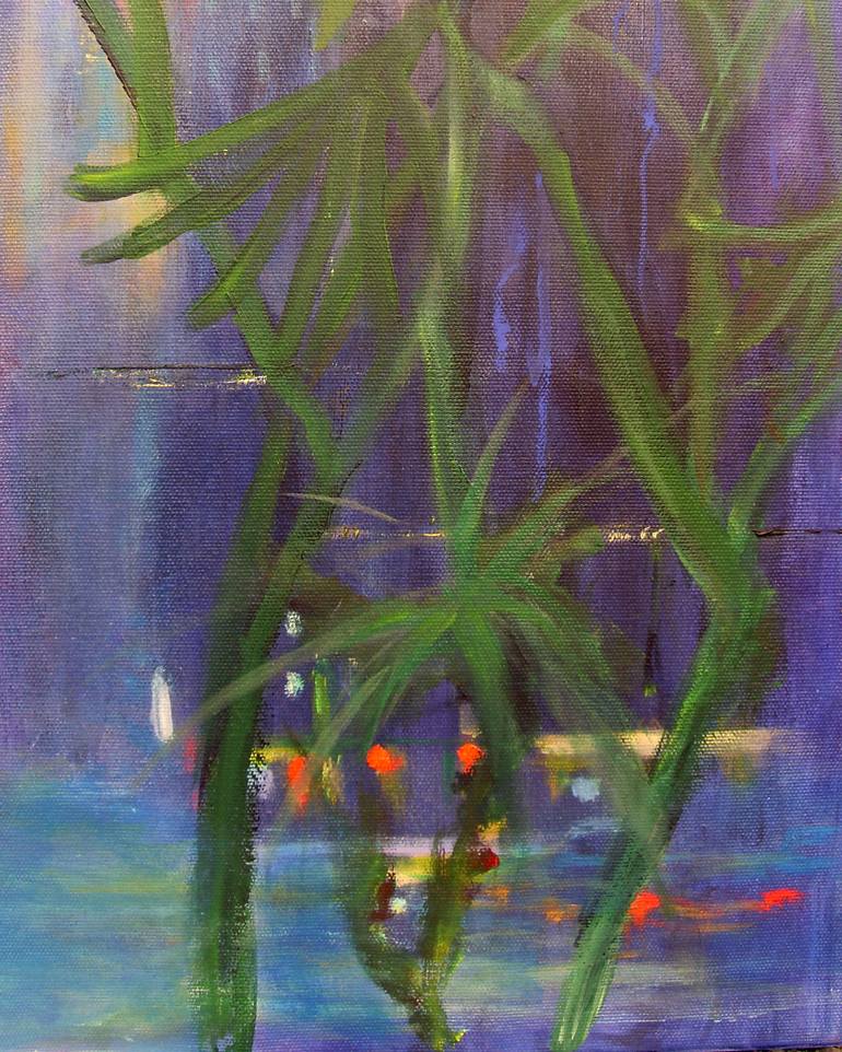Original Expressionism Garden Painting by Aase Lind