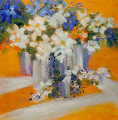 Original Expressionism Floral Paintings by Aase Lind