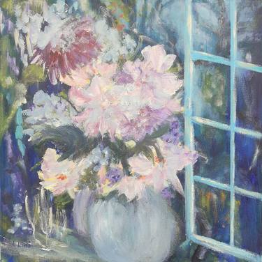 Original Expressionism Floral Paintings by Aase Lind