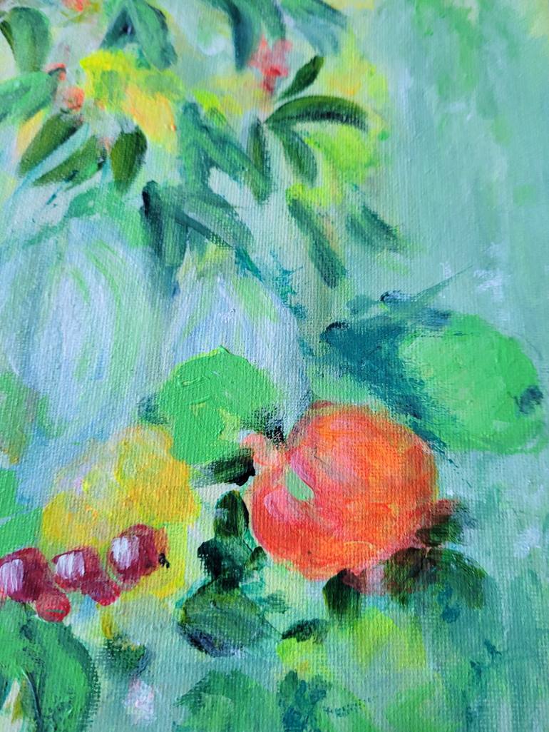 Original Impressionism Garden Painting by Aase Lind