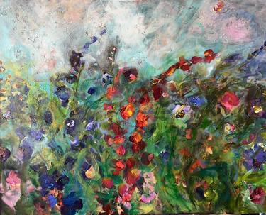 Original Impressionism Garden Paintings by Jennifer Hirshfield