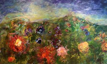 Original Expressionism Garden Paintings by Jennifer Hirshfield