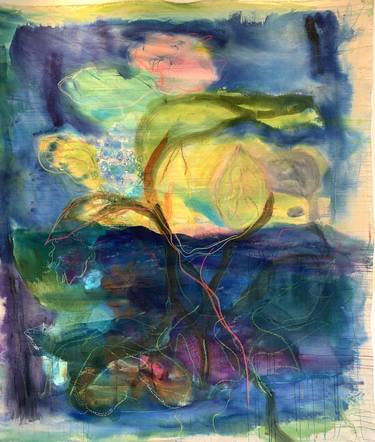 Original Abstract Expressionism Botanic Paintings by Jennifer Hirshfield
