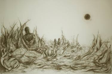 Original Surrealism Abstract Drawings by Ricardo WAGNER