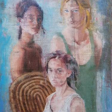 Original People Painting by wery pollier