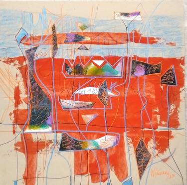 Original Abstract Painting by WILLIAM CÁCERES GARCÍA