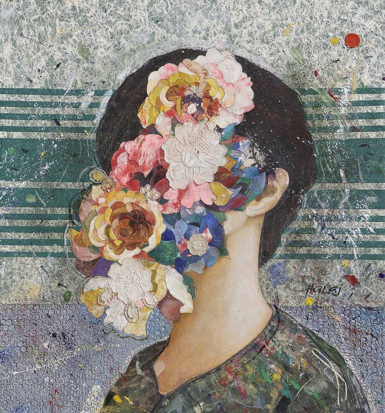 Download Floral Face 7 Sold Collage By Minas Halaj Saatchi Art