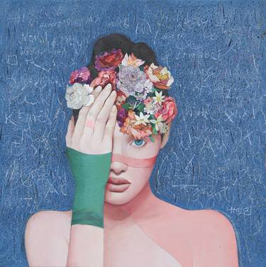 Saatchi Art Artist Minas Halaj; Collage, “Floral Mind #41 ” #art
