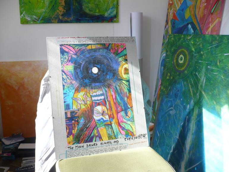 Original Abstract Expressionism Love Drawing by Teo Sirio Sica