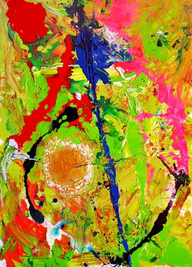Original Abstract Expressionism Aerial Paintings by Teo Sirio Sica