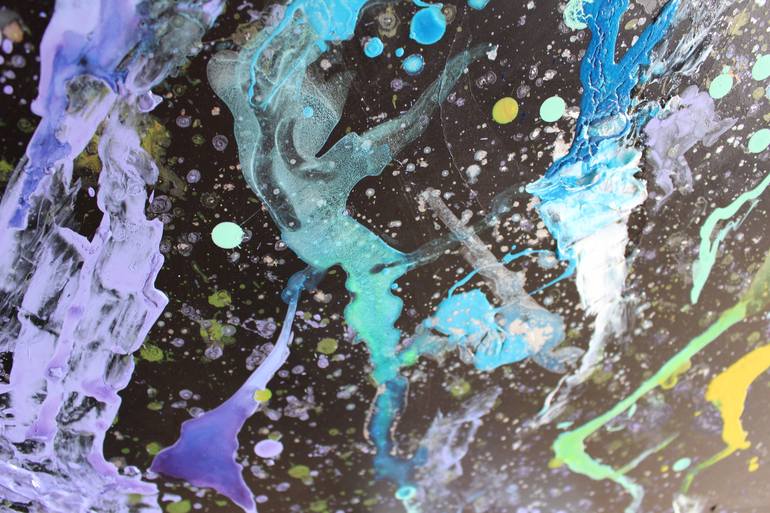 Original Abstract Outer Space Painting by Matteo Sica