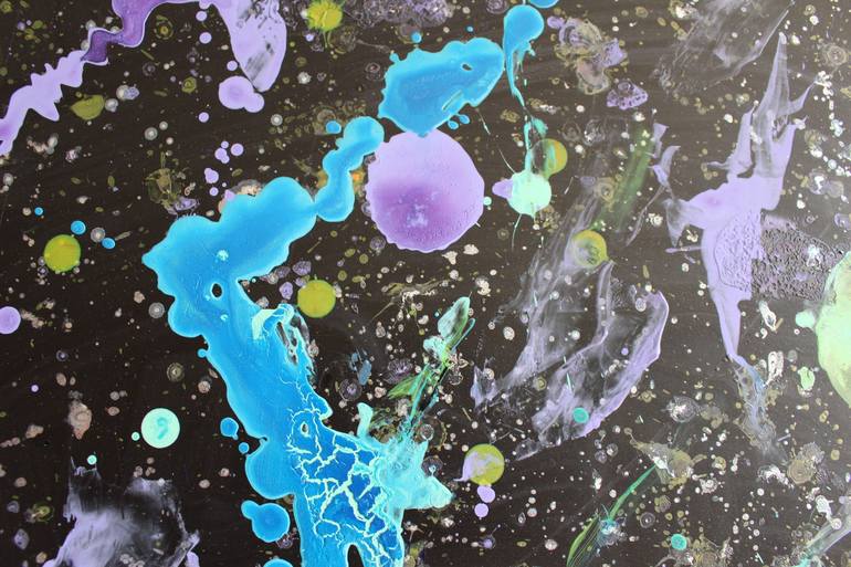 Original Abstract Outer Space Painting by Matteo Sica