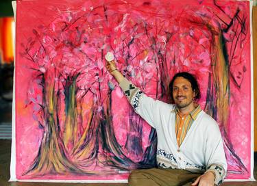 Original Abstract Expressionism Tree Paintings by Teo Sirio Sica