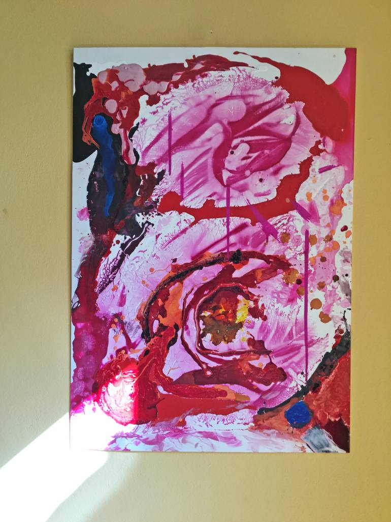 Original Abstract Expressionism Floral Painting by Matteo Sica