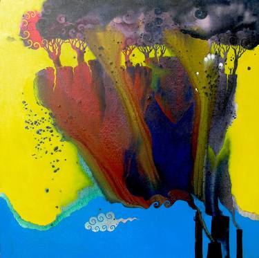 Original Conceptual Landscape Paintings by Binod Pradhan