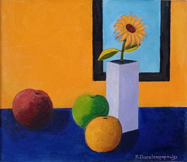 Original Still Life Paintings by Konstantinos Charalampopoulos