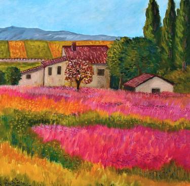 Original Expressionism Landscape Paintings by Konstantinos Charalampopoulos