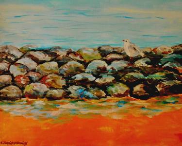 Print of Expressionism Landscape Paintings by Konstantinos Charalampopoulos