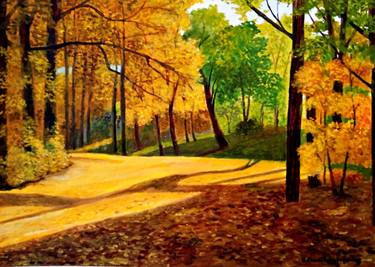 Original Art Deco Landscape Paintings by Konstantinos Charalampopoulos