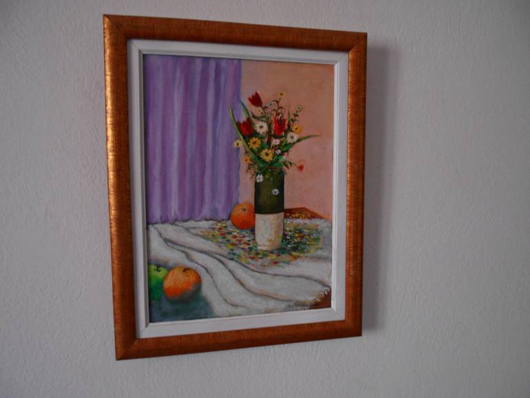 Original Art Deco Still Life Painting by Konstantinos Charalampopoulos