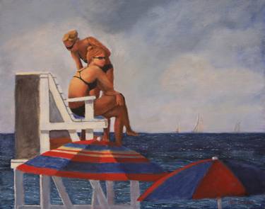 Print of Figurative Beach Paintings by Mark Hunter
