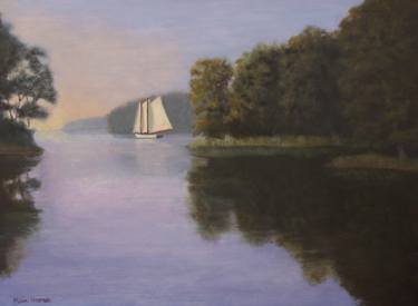 Print of Sailboat Paintings by Mark Hunter
