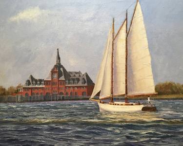 Original Fine Art Yacht Paintings by Mark Hunter