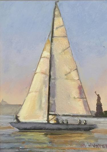 Print of Sailboat Paintings by Mark Hunter