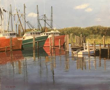 Original Boat Paintings by Mark Hunter
