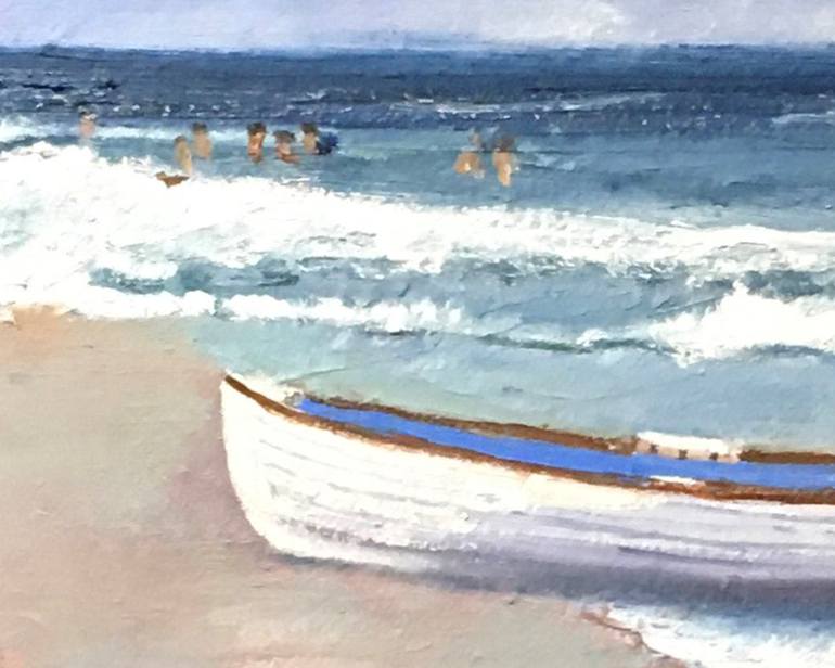 Original Impressionism Seascape Painting by Mark Hunter