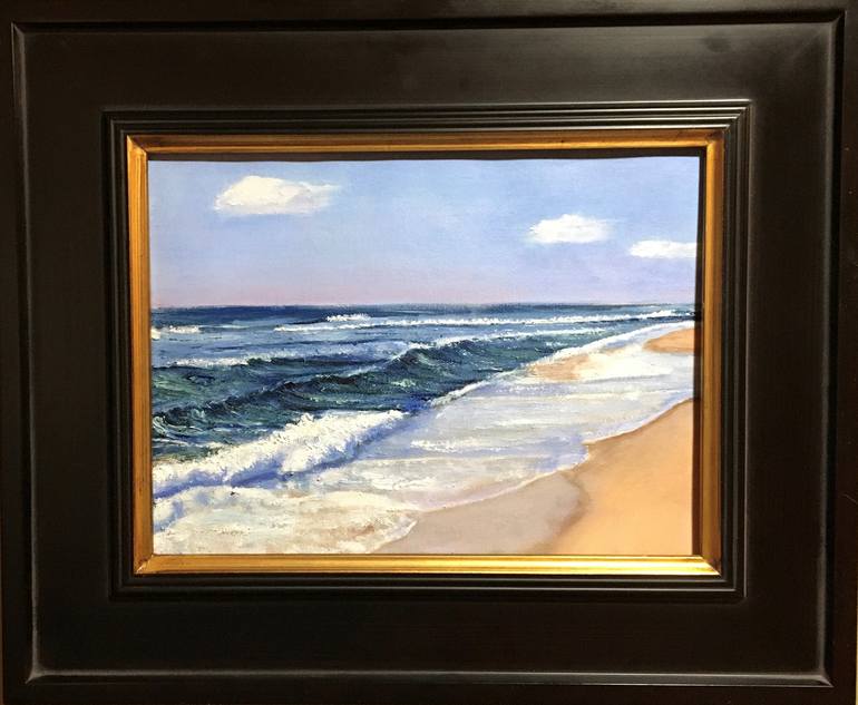 Original Fine Art Beach Painting by Mark Hunter