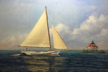 Print of Fine Art Sailboat Paintings by Mark Hunter